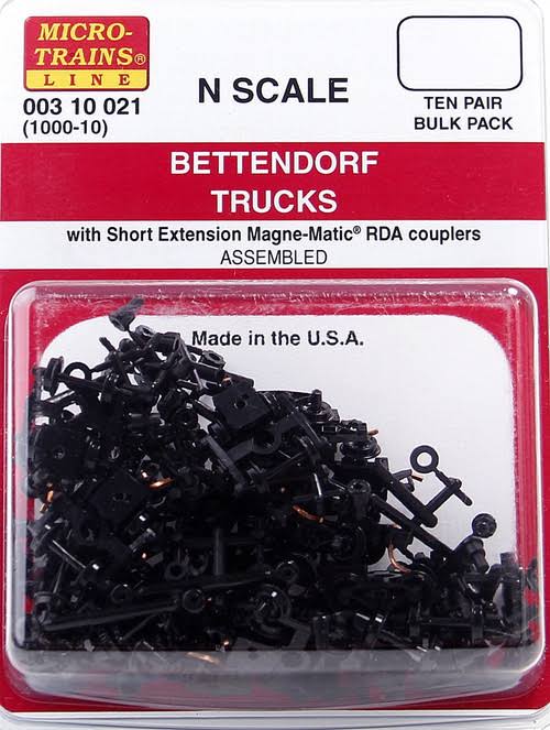Micro Trains Line N Scale Truck Bettendorf with #1000 Coupler (20) 310021