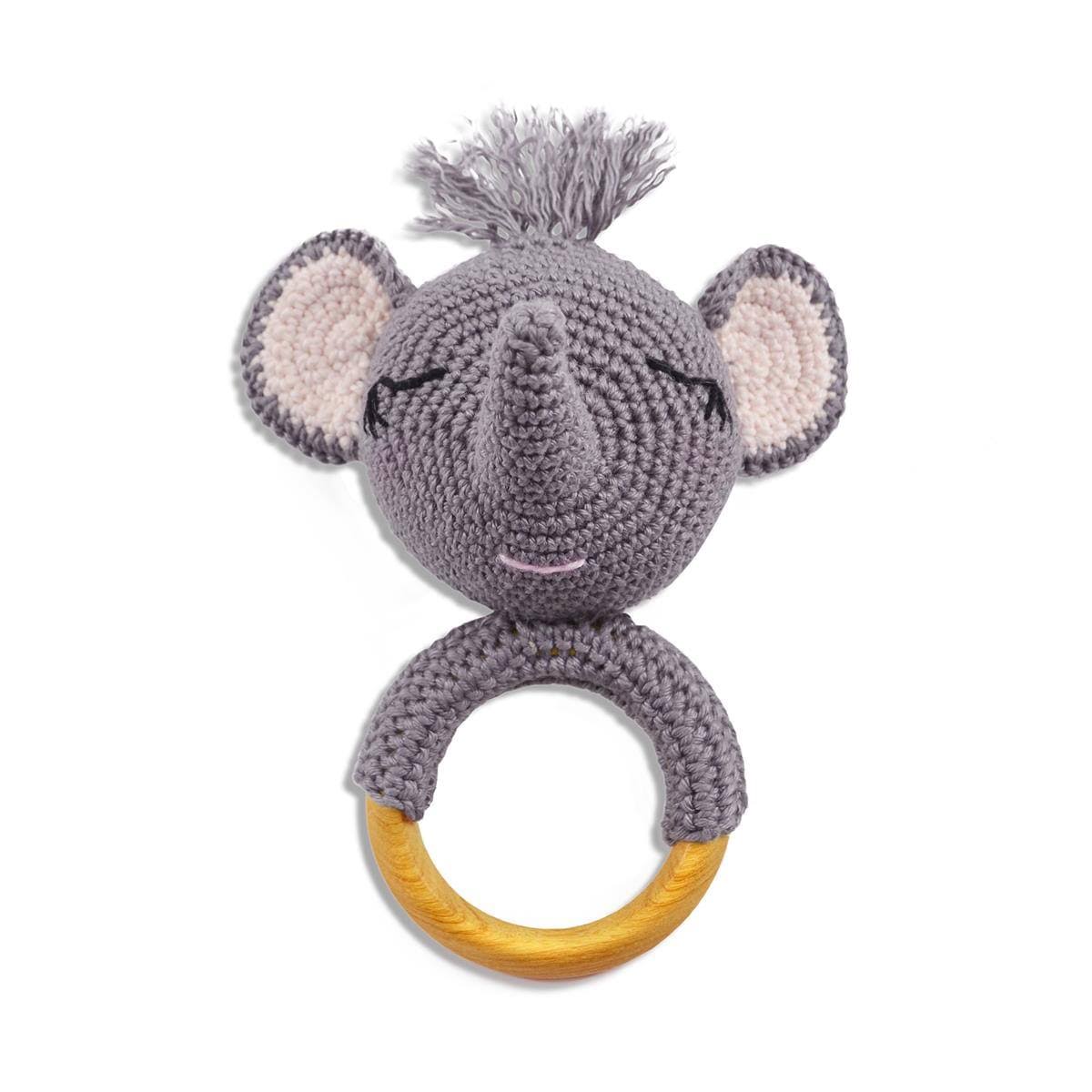 Circulo Amigurumi Baby Rattle Crochet Kit Elephant