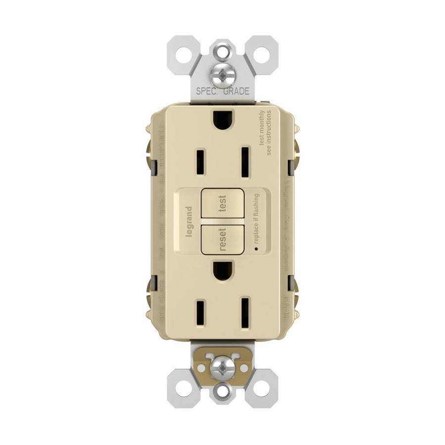 Legrand 15A Ivory Self-Test GFCI Outlet