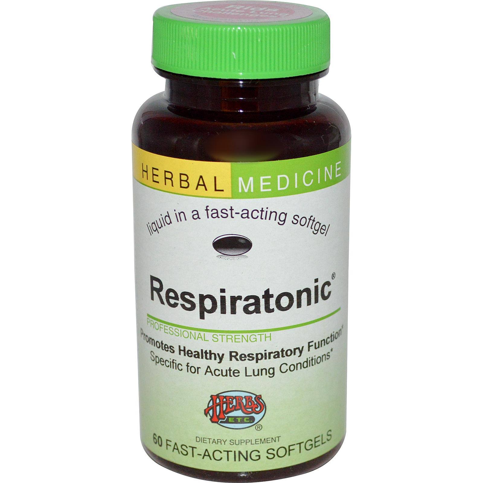 Herbs Etc Respiratonic Supplement - 60 Softgels