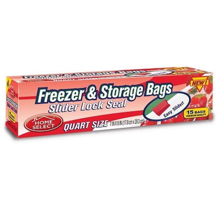 Home Select Freezer & Storage Bags - 15ct