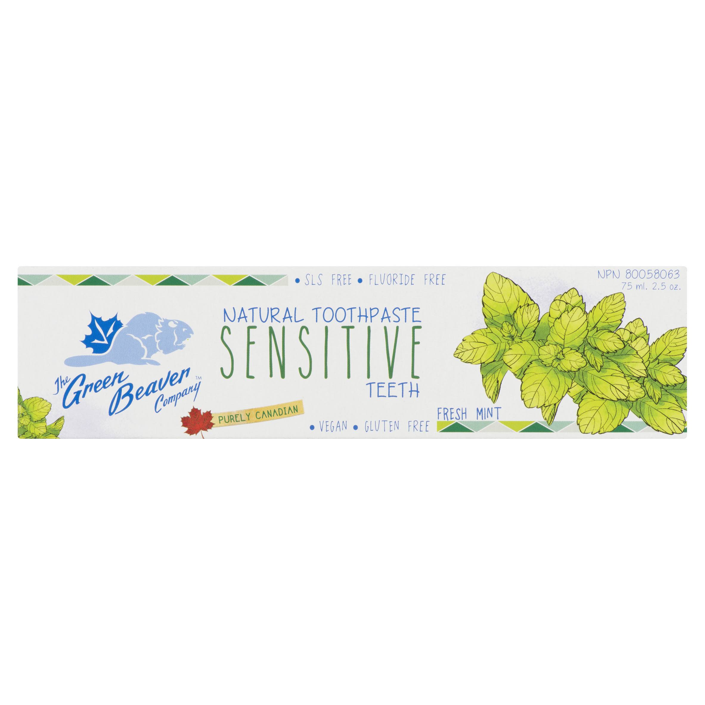 Green Beaver Sensitive Natural Toothpaste - Fresh Mint