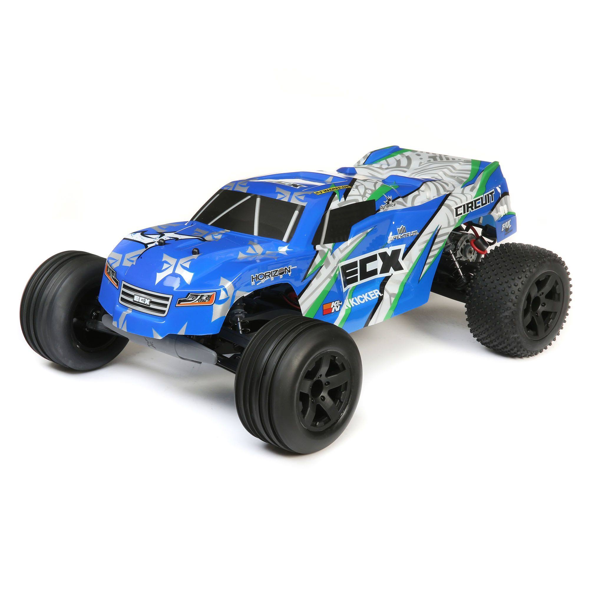 ECX Circuit 2WD Stadium Brushed Ready To Run Truck - Blue and White, Scale 1:10