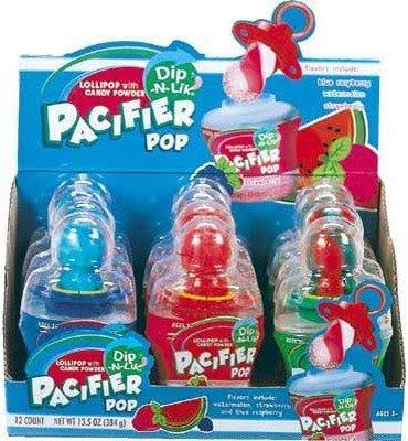 Pacifier Pop Dip N Lik Candy - 1.13oz, Pack of 12