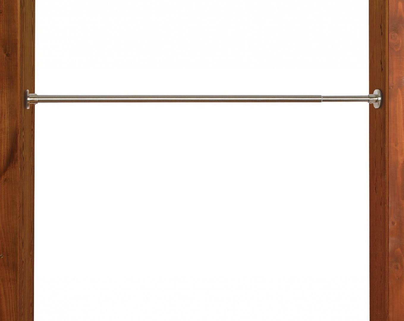Versailles Home Fashions Duo Indoor/Outdoor Stainless Steel Tension Rod, Brushed Nickel, 66 x 120