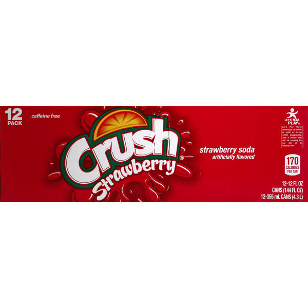 Crush Strawberry Soda - 12oz, 12pk