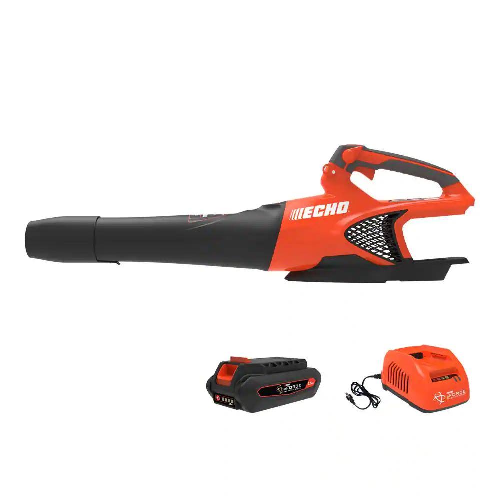 ECHO 56V eFORCE Cordless Handheld X Series Power Leaf Blower with 2.5Ah Battery and Charger