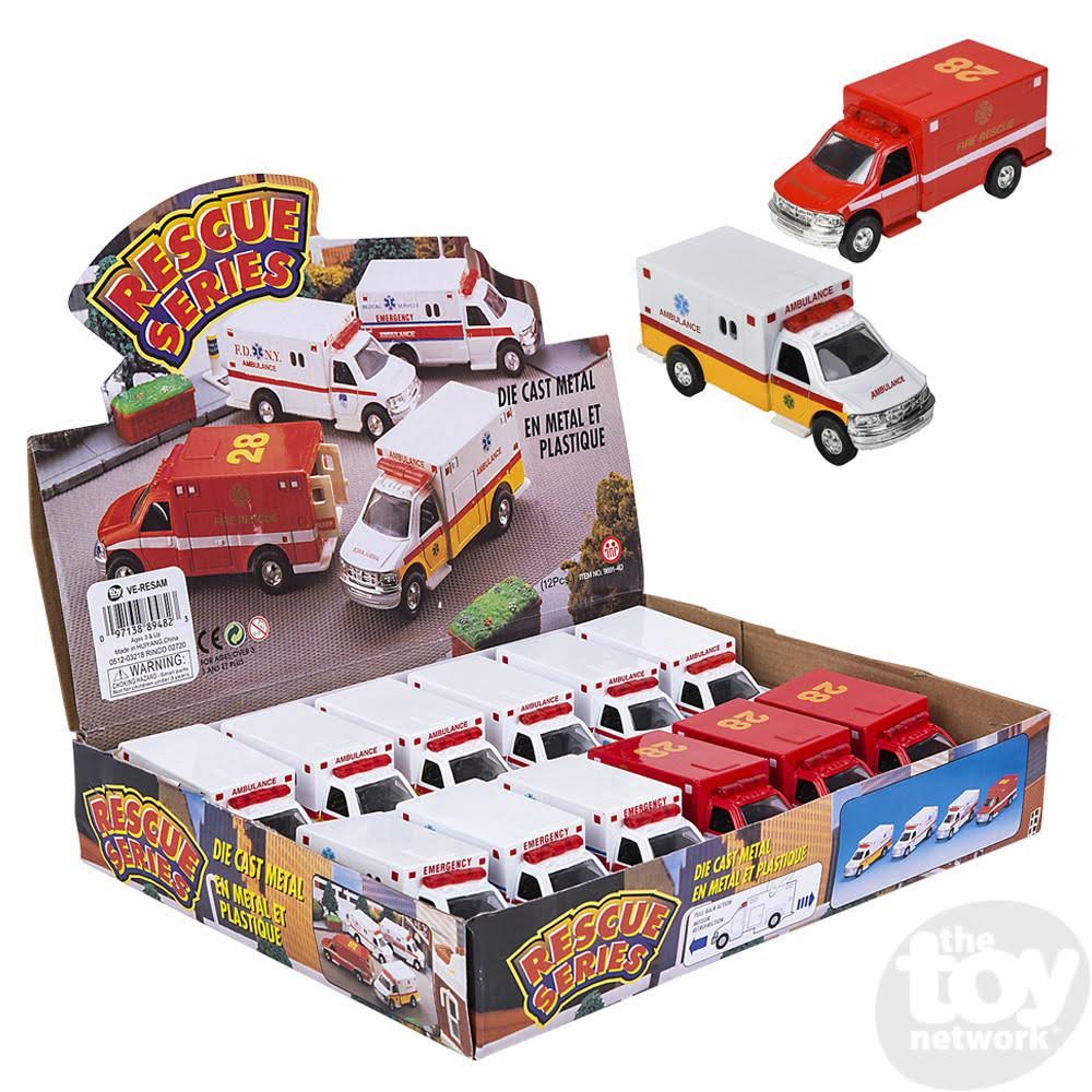 5" Die-Cast Pull Back Rescue Ambulance