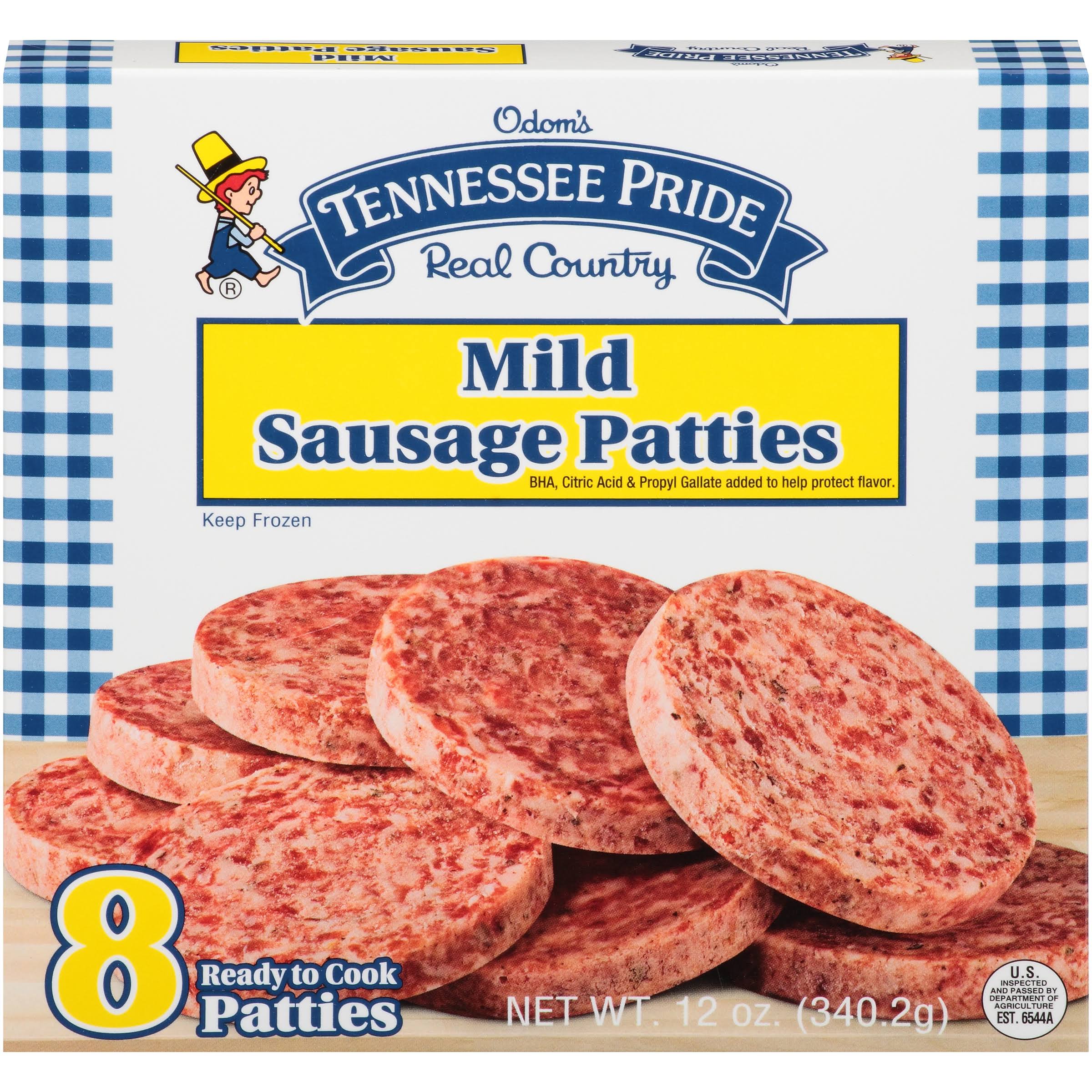 Odom's Tennessee Pride Mild Sausage Patties - 8 Ct