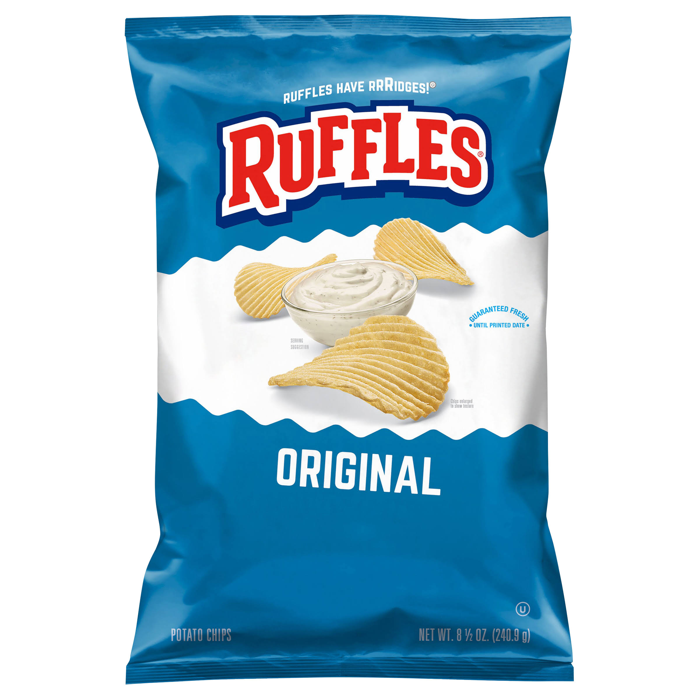 Ruffles Potato Chips Original oz Bag, 8.5 Ounce
