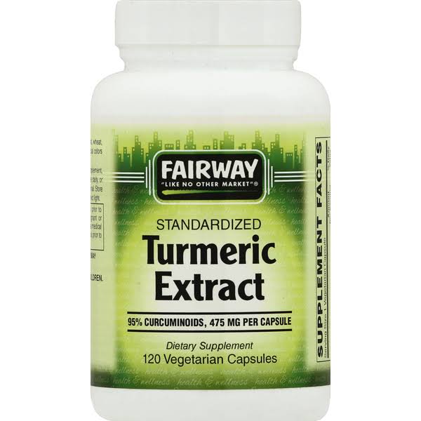 Fairway Turmeric Extract, Standardized, 475 mg, Vegetarian Capsules