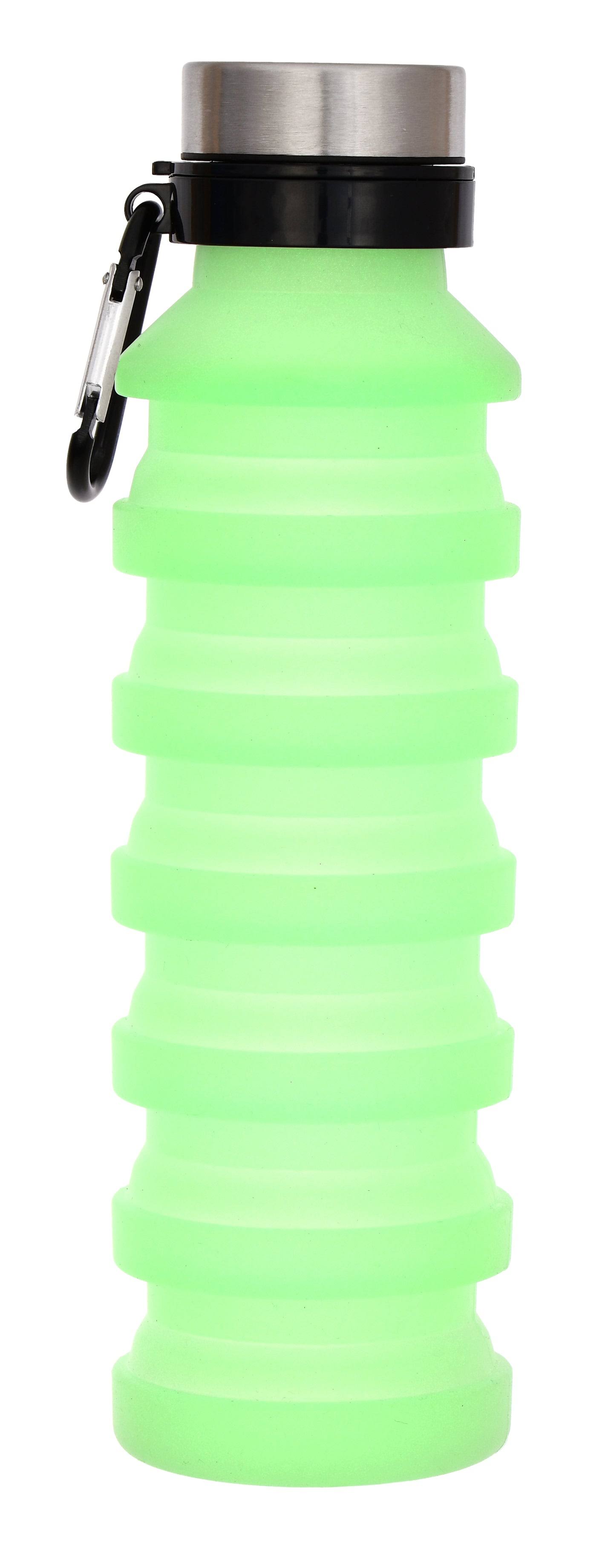 Iscream Glow in The Dark Silicone Collapsible Water Bottle