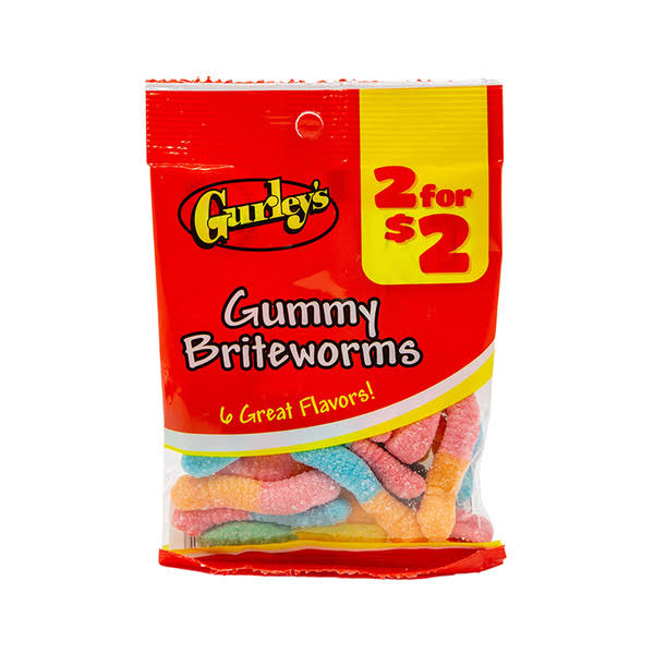 2 for Gummy Brite Worms, 3.75 Ounce - 12 per Pack -- 2 Packs per Case