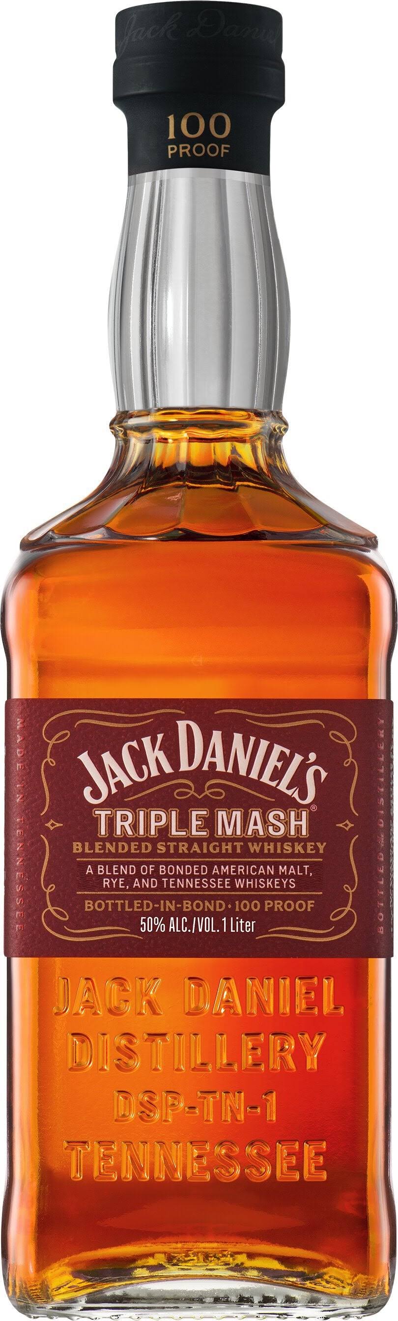 Jack Daniel's Whiskey, Blended Straight, Triple Mash - 700 ml