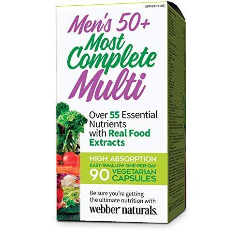 Webber Naturals Men's 50+ Most Complete Multi Supplement - 90ct