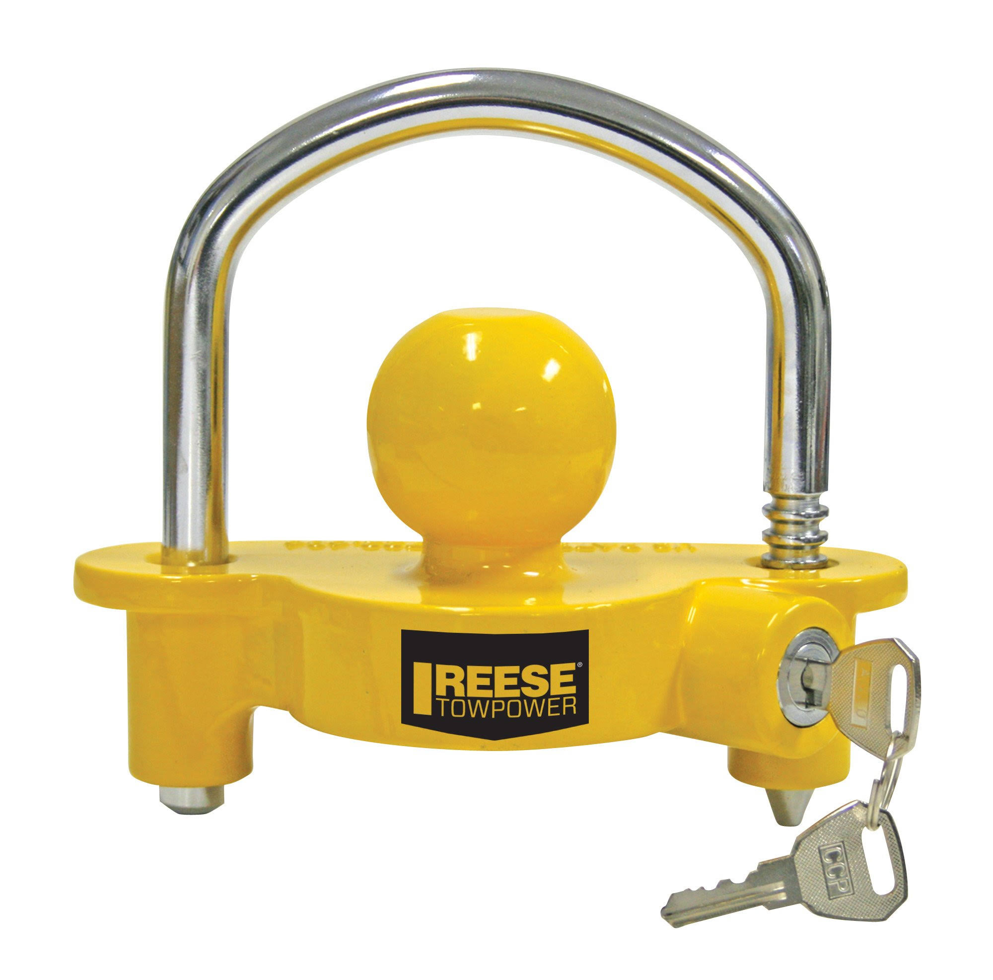 Reese Towpower Universal Coupler Lock - Yellow, 1-7/8" X 2-5/16"