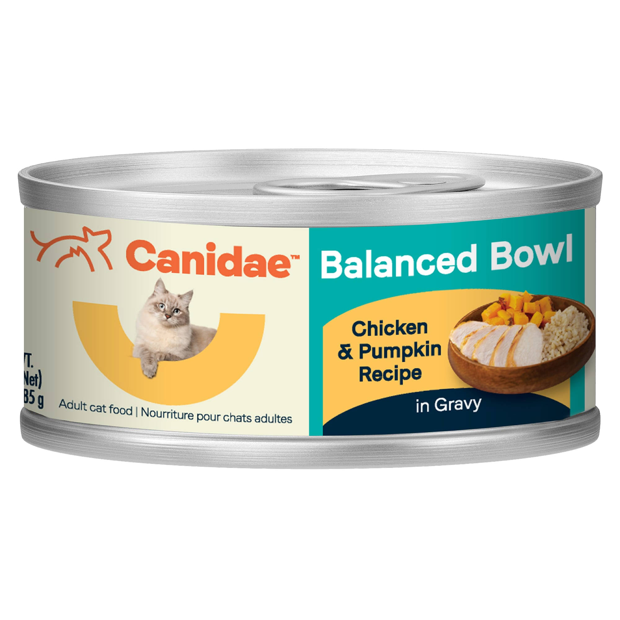 Canidae Balanced Bowl Chicken & Pumpkin Recipe in Gravy Wet Cat Food, 3-oz Can, Case of 24