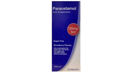 Generic Brand Paracetamol 120mg/5ml Sugar Free Oral Suspension 200ml