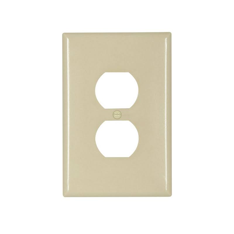 Cooper Wiring 2142v-box Duplex Receptacle Wallplate Thermoset - Ivory