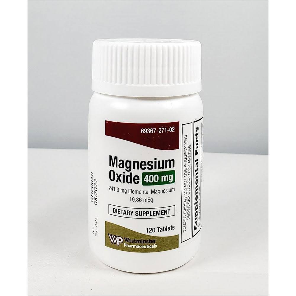 Magnesium Oxide 400 mg 120 Tablets by Westminster by PlusPharma