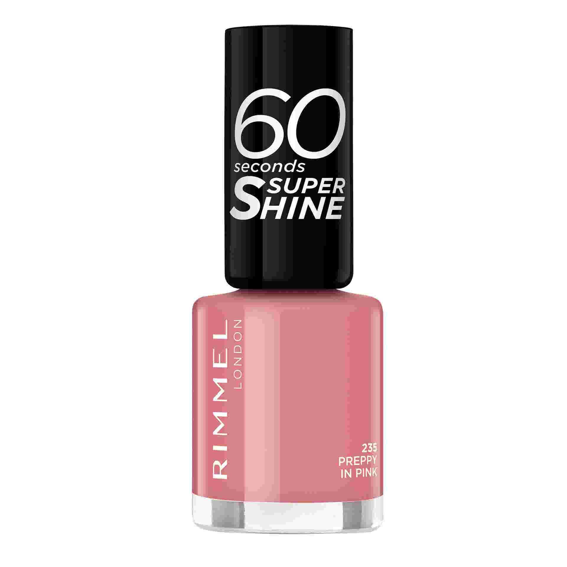 Nail Polish - Rimmel 60 Seconds Super Shine 235 - Preppy In Pink