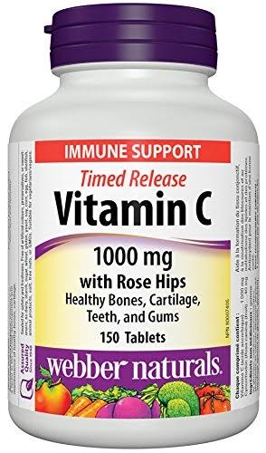 Webber Naturals Vitamin C Timed Release Supplement - 1000mg, 150 Tablets