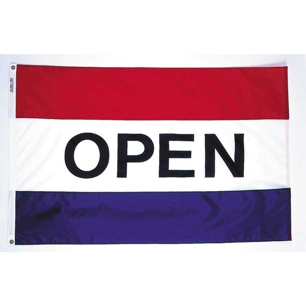 Open Flag, 3x5 ft, Nylon 483502