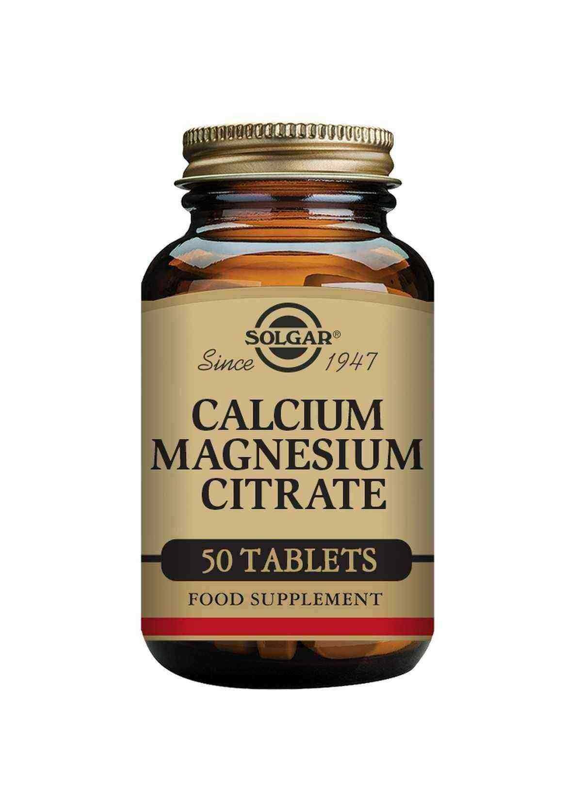 Solgar Calcium Magnesium Citrate - 50 tablets