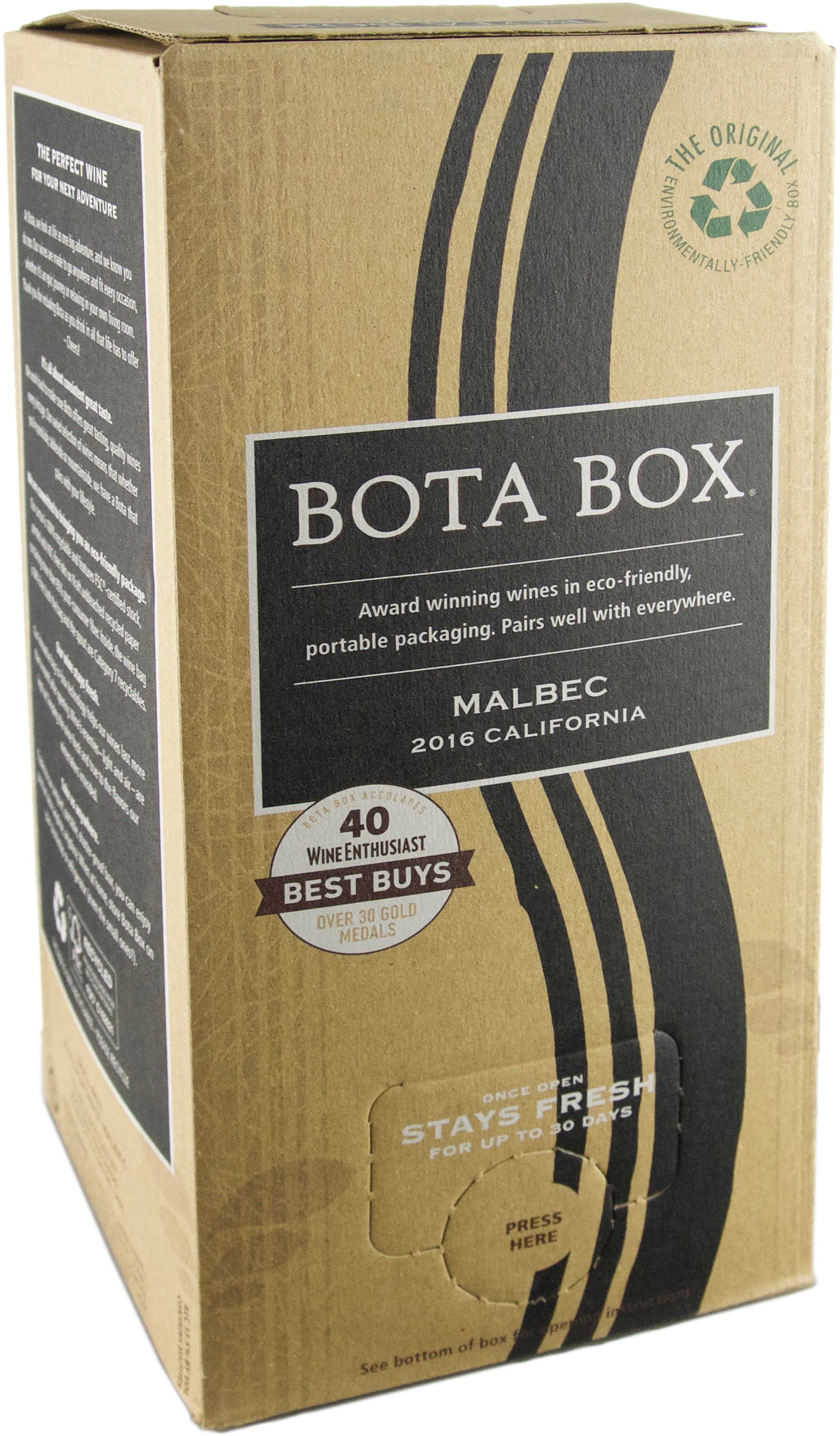 Bota Box Malbec, Dark, Nighthawk Black - 3 liters