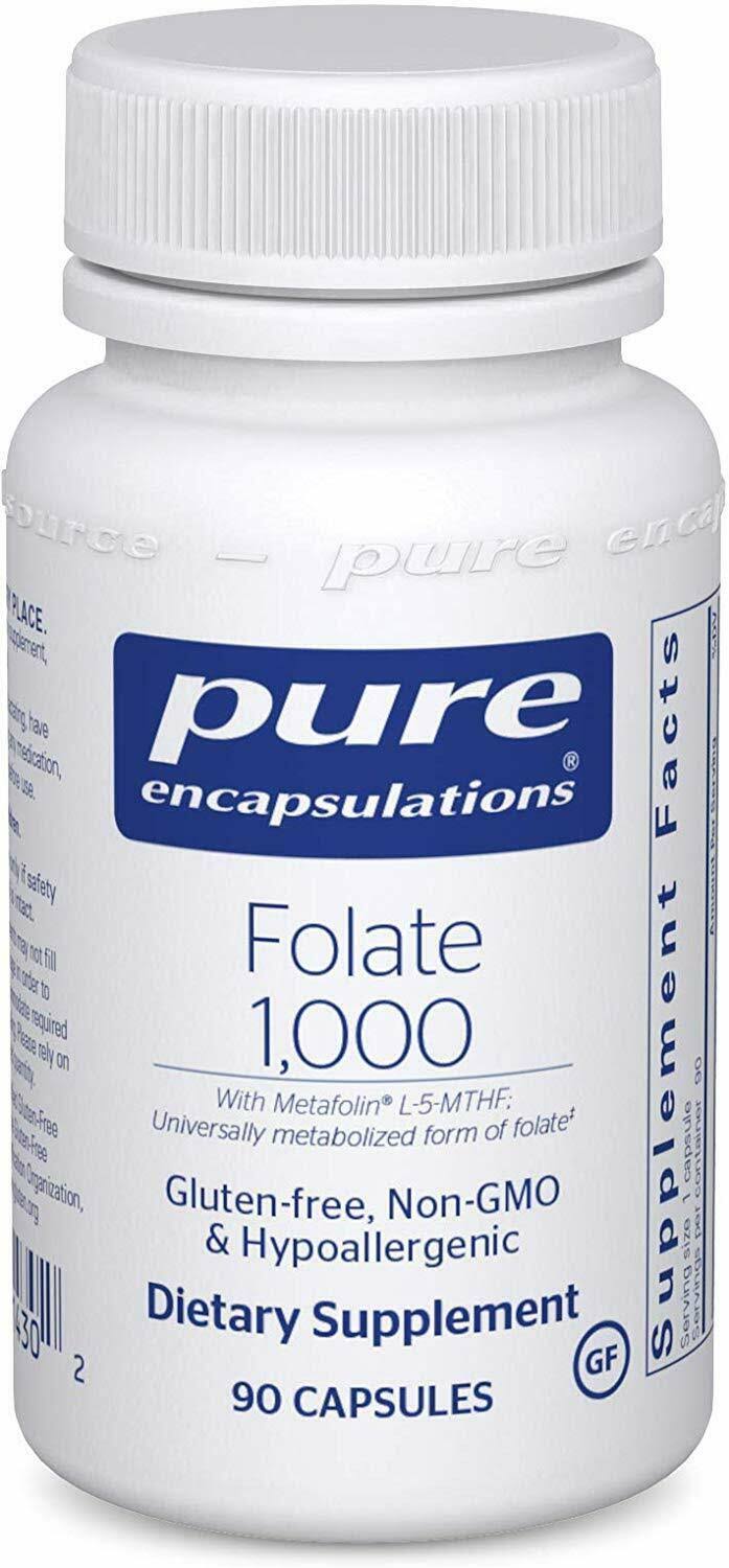 Pure Encapsulations Folate 1000 Dietary Supplement - x90