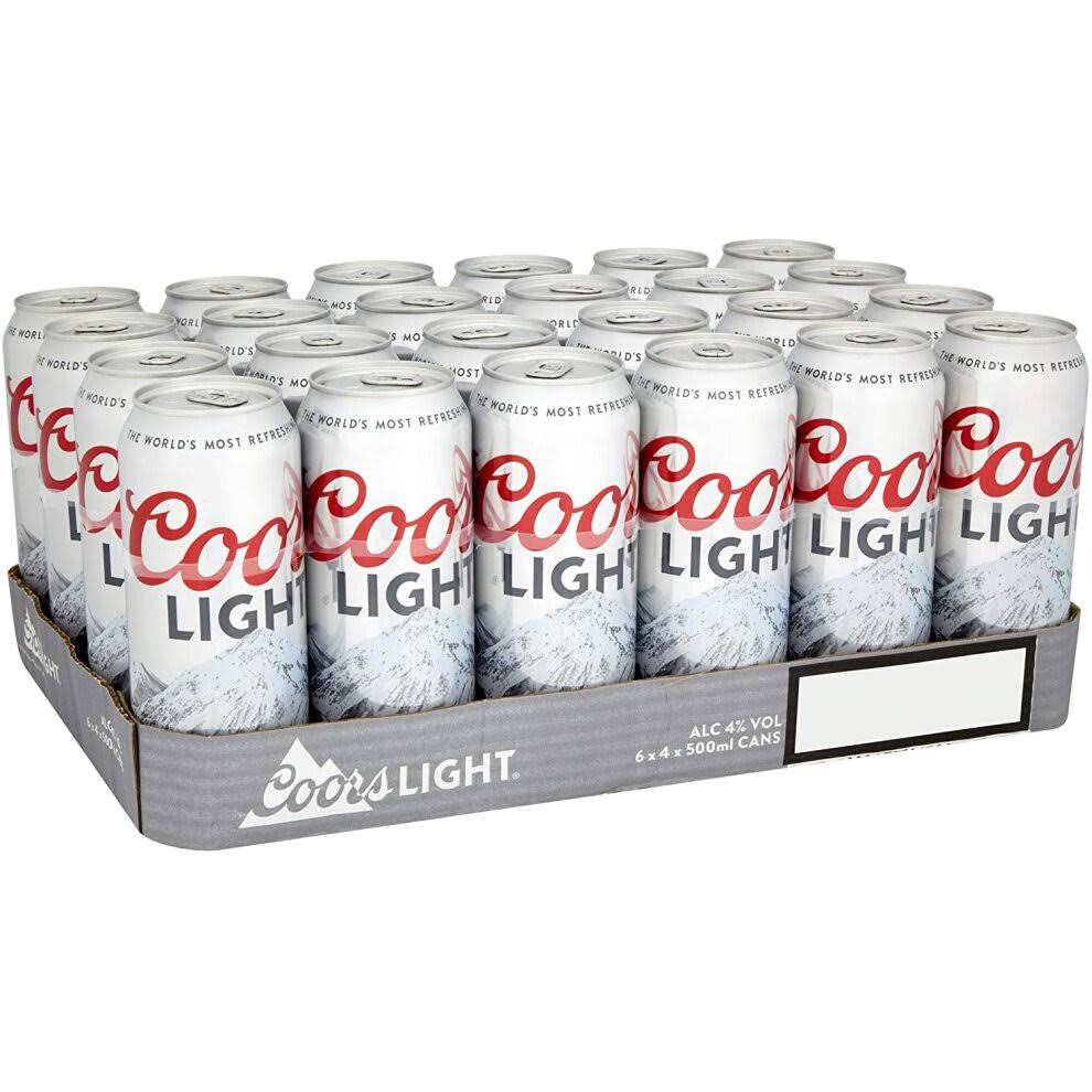 Coors Light Lager Beer - 4 x 500ml