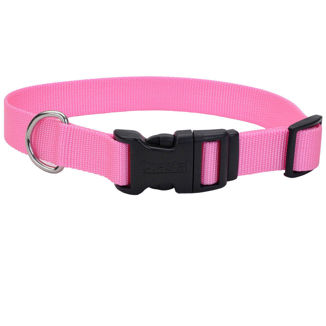 Coastal Pet Products Nylon Dog Collar - 12", Adjustable Bright Pink