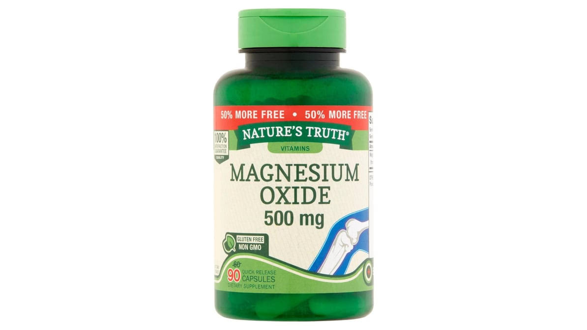 Nature's Truth Magnesium Oxide - 500mg, 90 Capsules