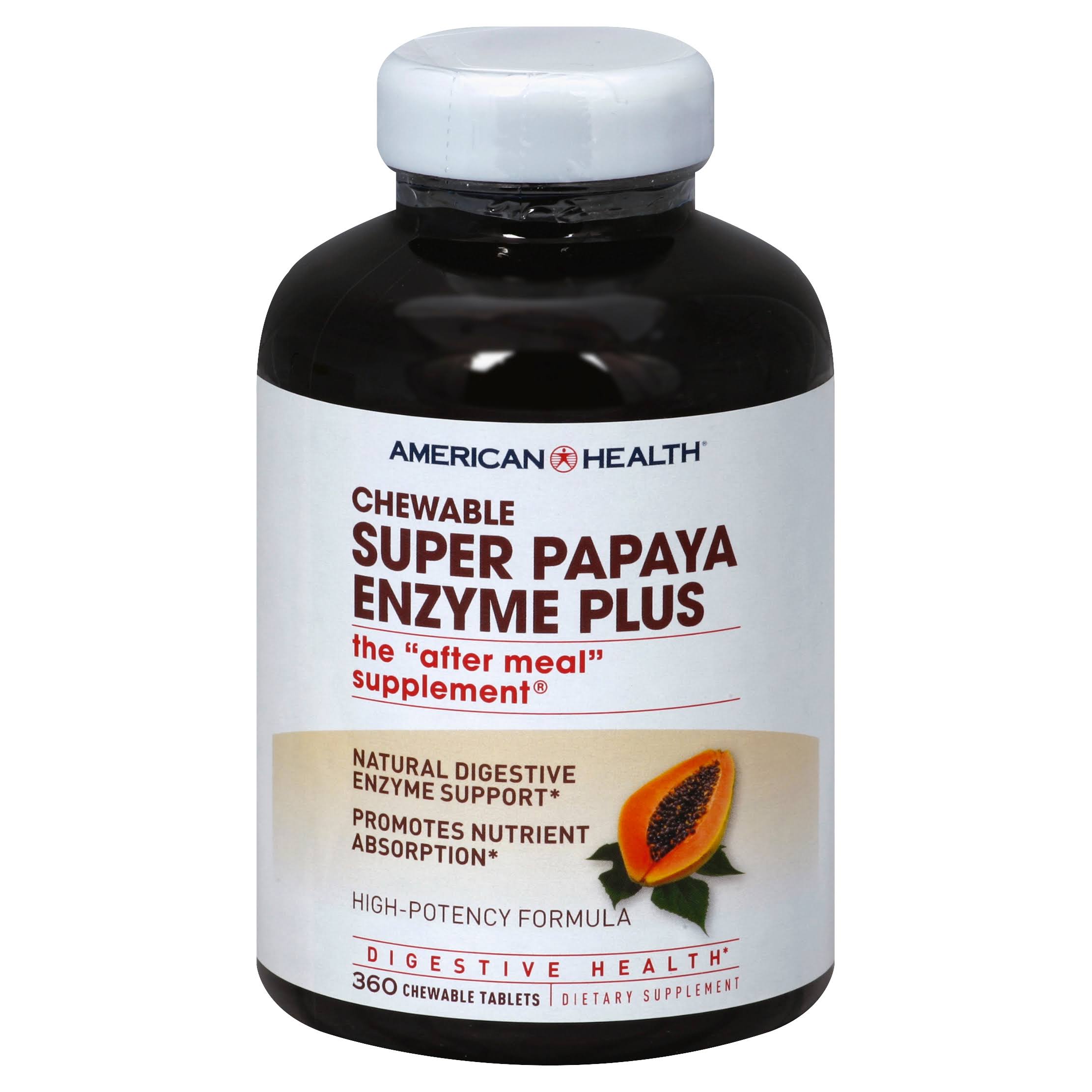 American Health Chewable Super Papaya Enzyme Plus - 360 Tablets