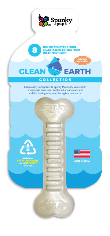 Clean Earth Recycled Bone Dog Toy By Spunky Pup Small Medium New With Tags