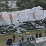 Grandstand roof collapses ahead of Sri Lanka v Australia resumption in Galle