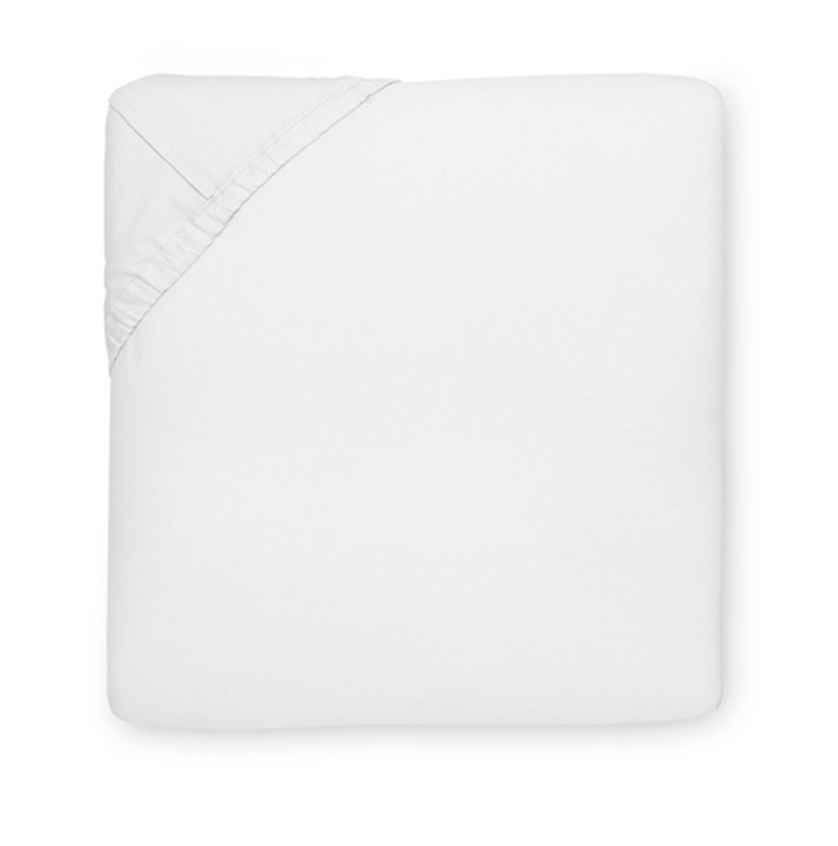SFERRA Giza 45 Percale Collection Fitted Sheet / King / White
