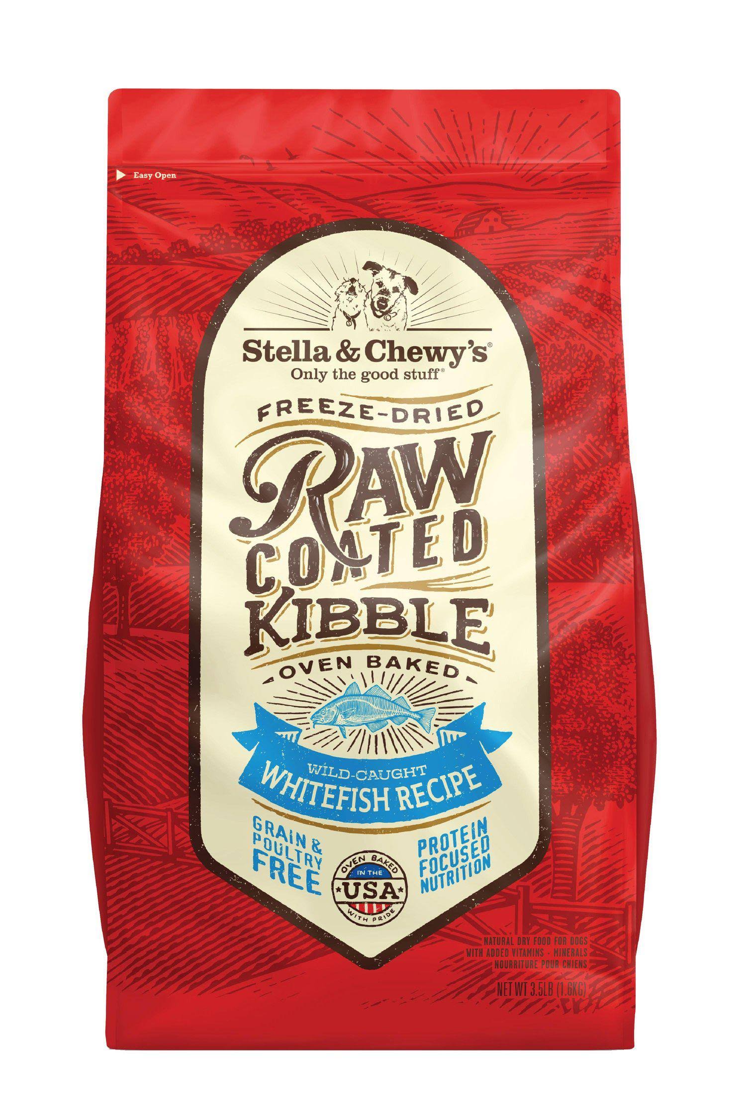 Stella & Chewy's Raw Coated Kibble Whitefish Dog Food [3.5lb]