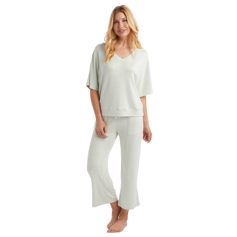 Softies Dream Relaxed V-Neck with Capri Lounge Set for Women