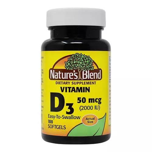 Nature's Blend Vitamin D3 - 2000 IU, 100 Tablets