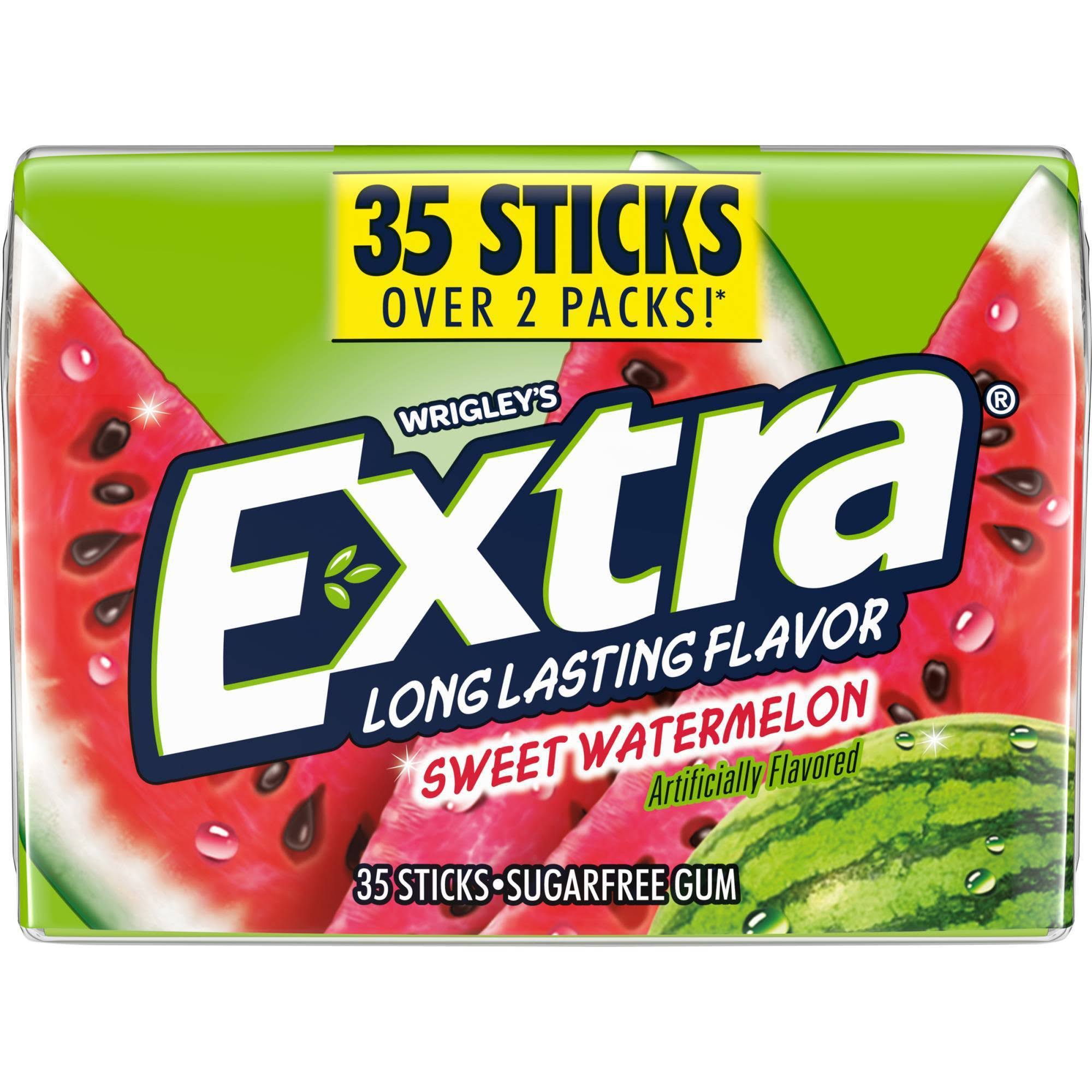 Extra Gum, Sugar Free, Sweet Watermelon - 35 sticks