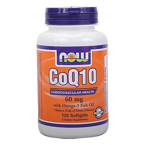 Now Foods Coq10 With Omega-3 Fish Oil - 60mg, 120 Softgels