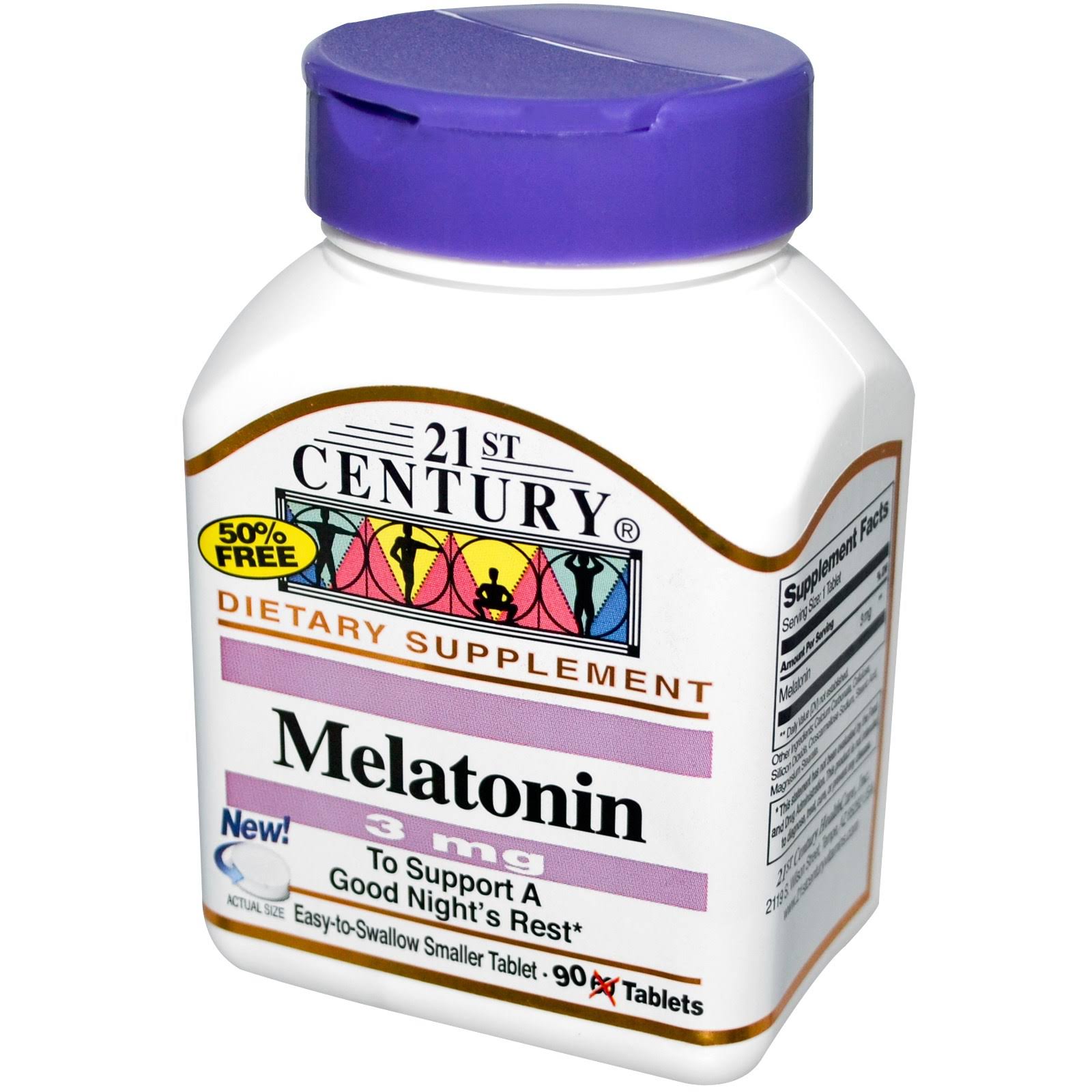 21st Century Melatonin - 3mg, x90