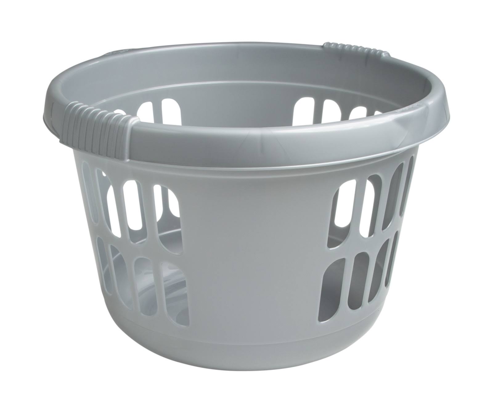 Deluxe Round Laundry Basket New Silver Made in UK | Storage & Organisation | Delivery guaranteed | Free Shipping On All Orders