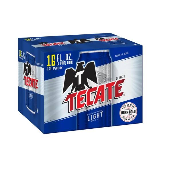 Tecate Beer, Imported, Light, 12 Pack - 12 pack, 16 fl oz cans