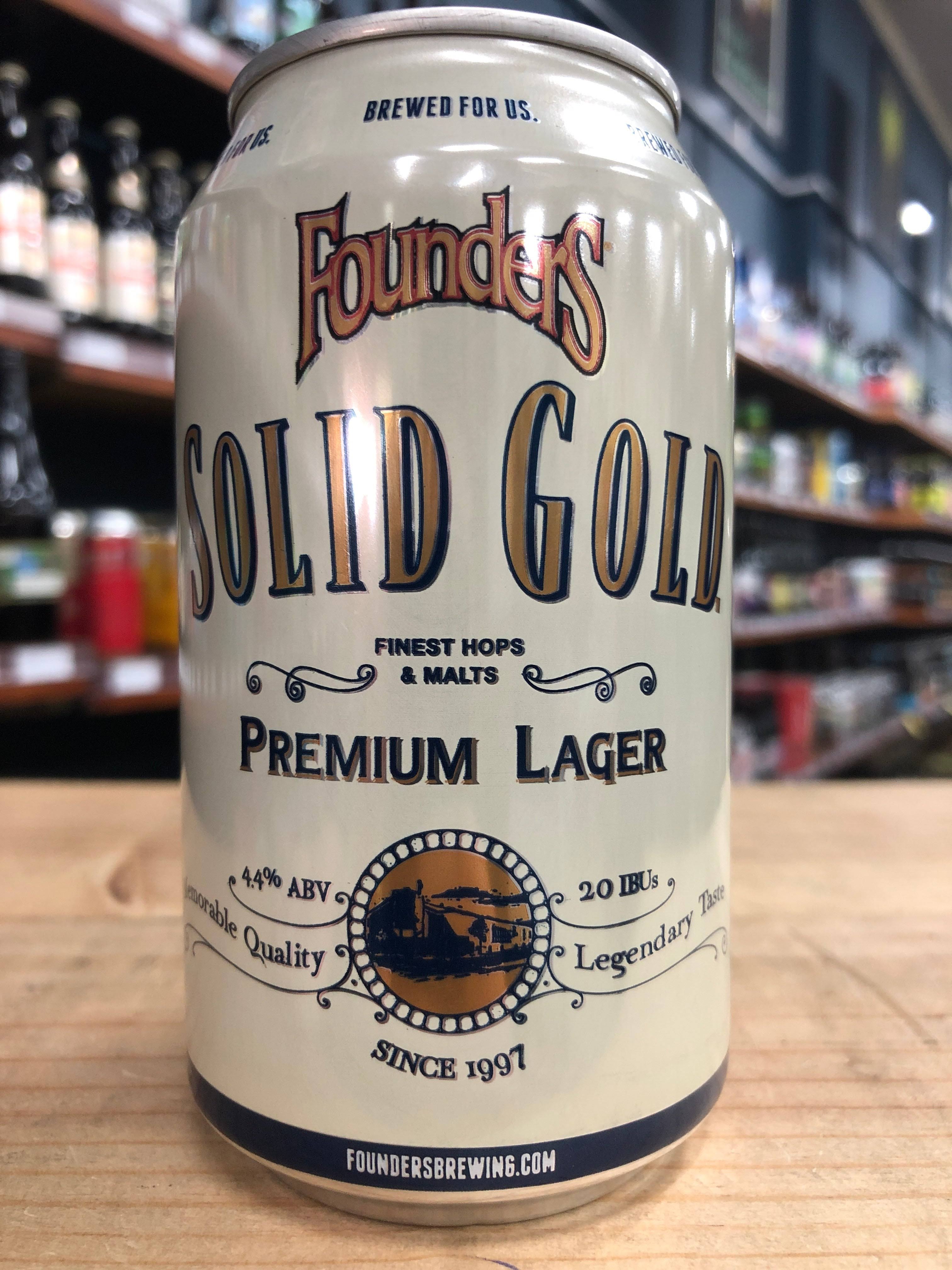 Founders Solid Gold Premium Lager 355ml Can, Single