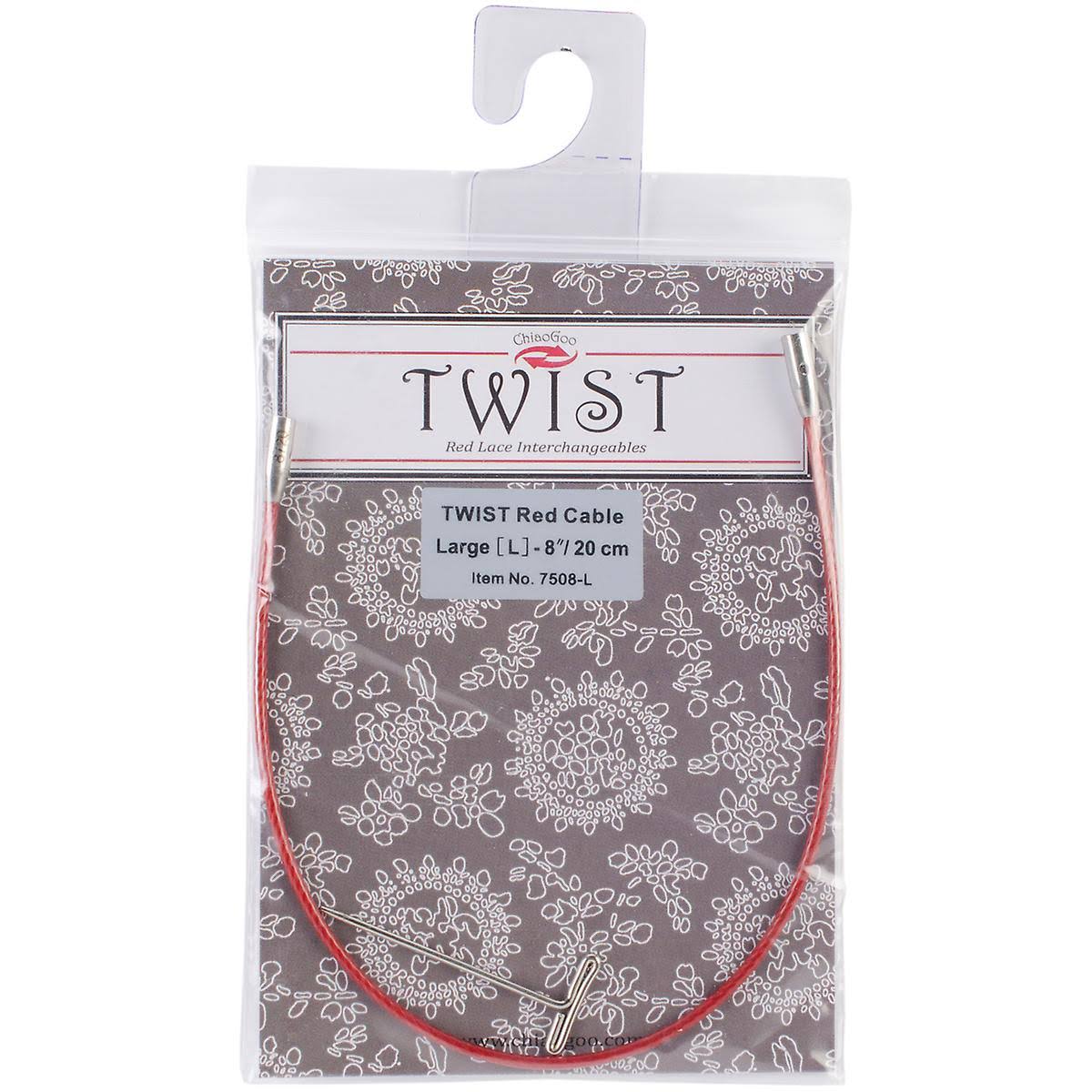 Chiaogoo Twist Red Lace Interchangeable Cables - 8", Large