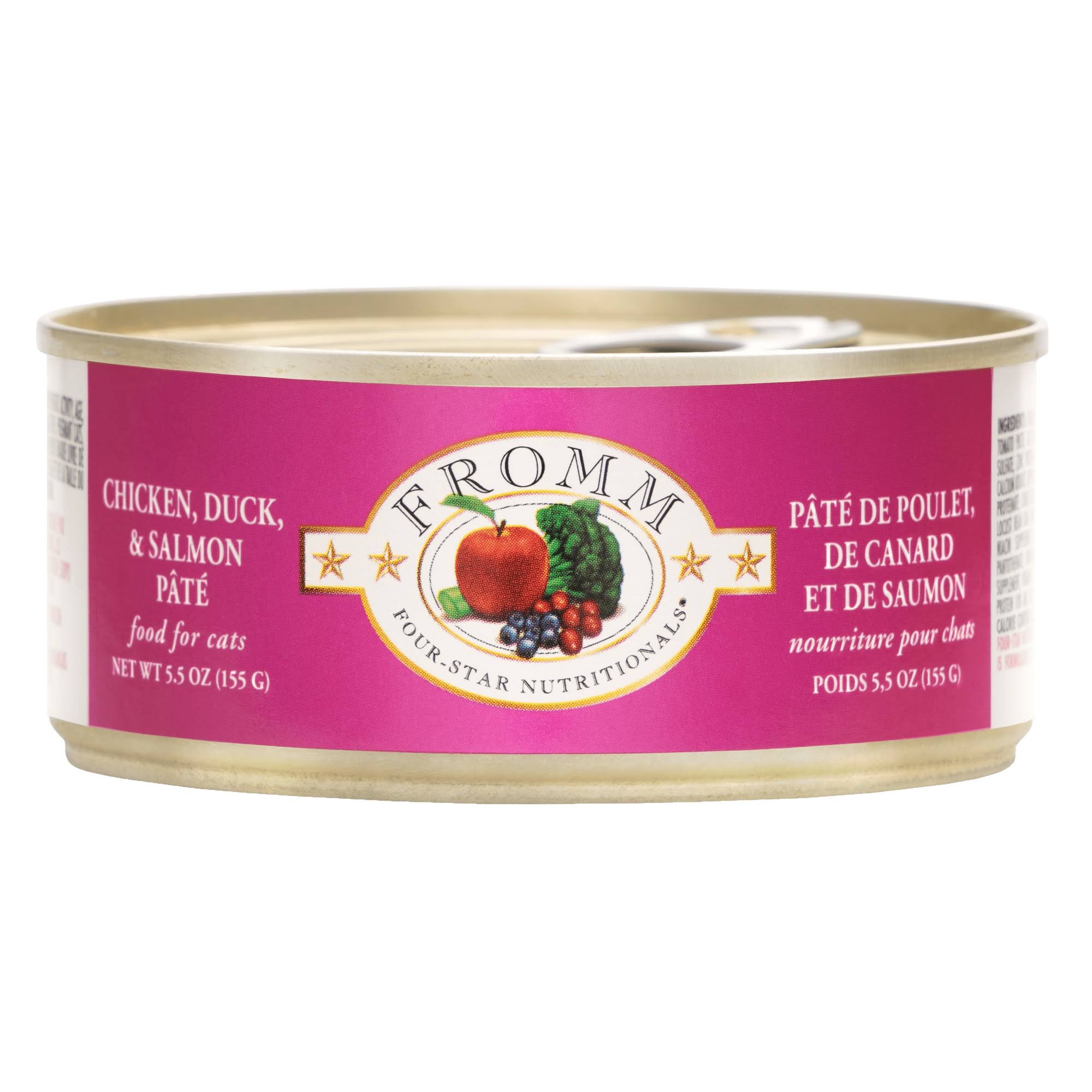 Fromm 5.5 oz Four-Star Chicken Duck & Salmon Pate Cat Food
