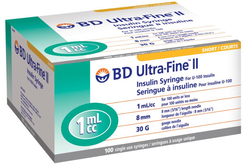 BD Ultra-Fine 1.0ML 30G 8MM Syringe 5/16"