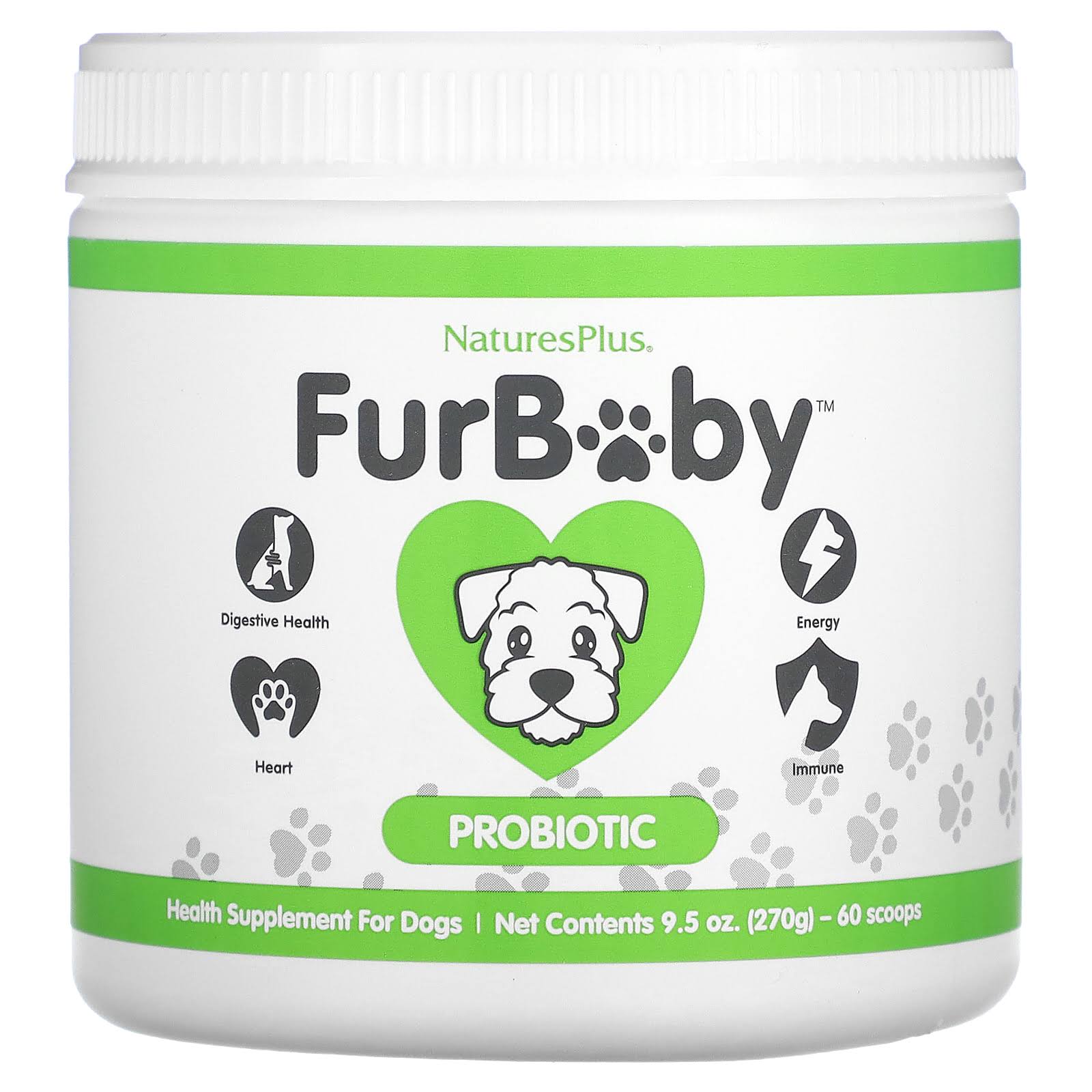 Nature's Plus Furbaby Probiotic Supplement For Dogs 60scoops 270gr